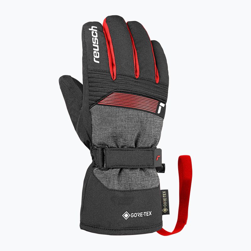 Dětské lyžařské rukavice Reusch Rocket GORE-TEX black/black melange/fire red 2