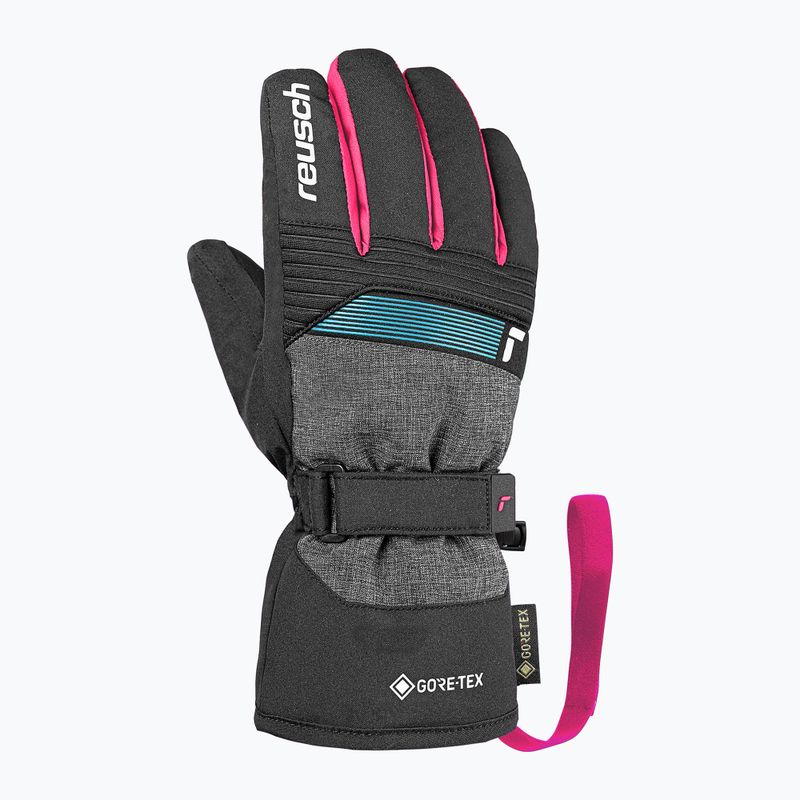 Dětské lyžařské rukavice Reusch Rocket GORE-TEX black/black melange/pink glo 3