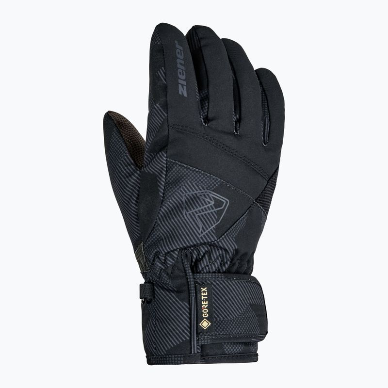 Dětské lyžařské rukavice Ziener Leif-Z GTX black/gray ink camo 2