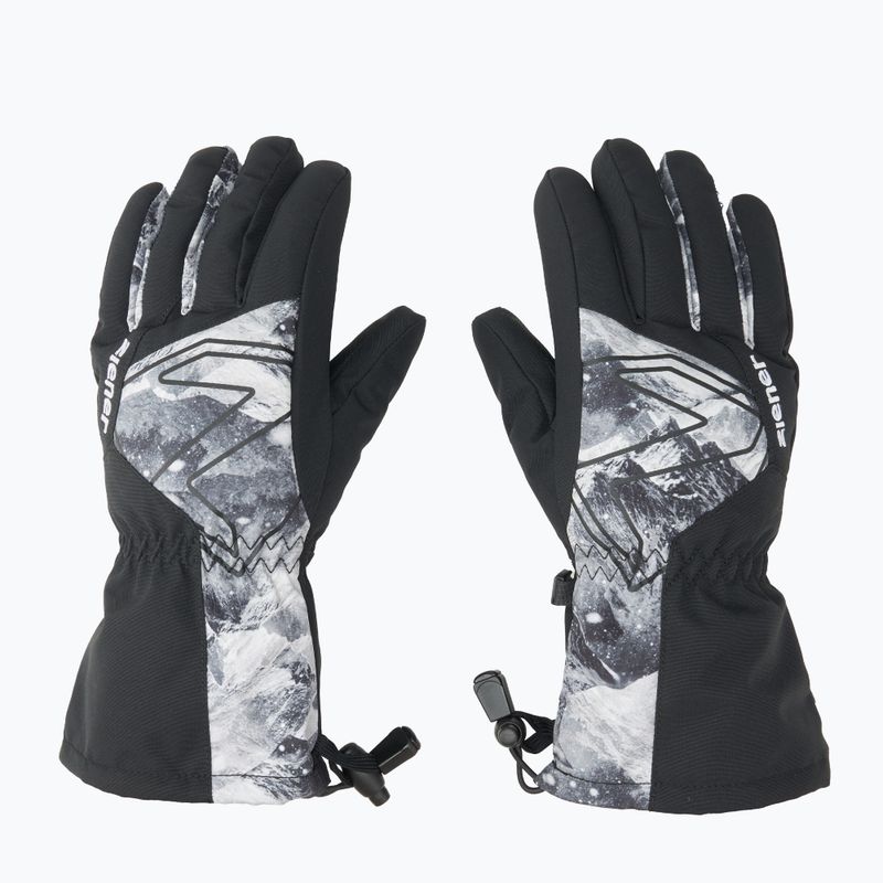 Dětské lyžařské rukavice ZIENER Laval Aquashield AW black/grey mountain 3