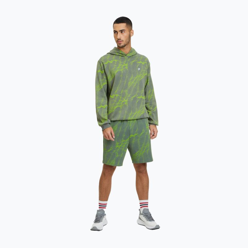 FILA pánská mikina Redford AOP Hoody jasmine green mars aop sweatshirt 2