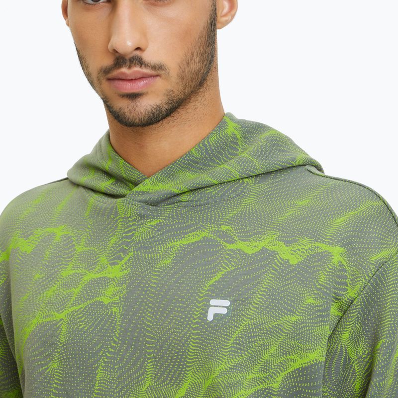 FILA pánská mikina Redford AOP Hoody jasmine green mars aop sweatshirt 4