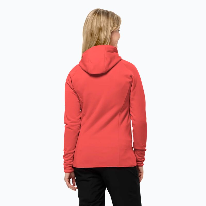 Dámská mikina Jack Wolfskin Baiselberg Hooded FZ vibrant red 2