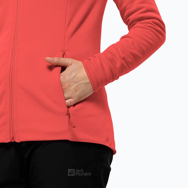 Dámská mikina Jack Wolfskin Baiselberg Hooded FZ vibrant red 4