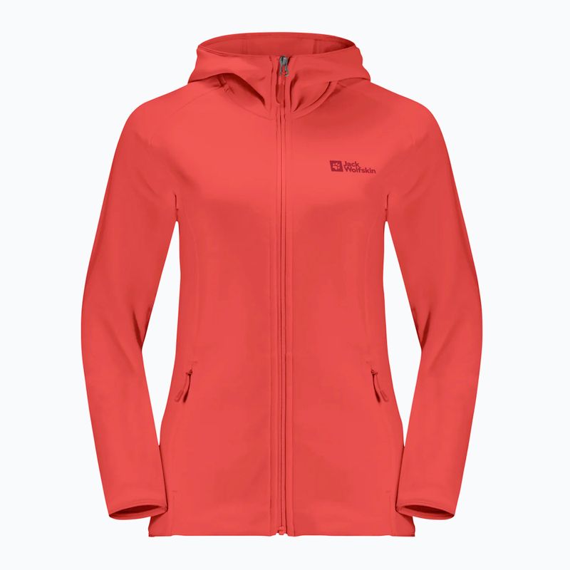 Dámská mikina Jack Wolfskin Baiselberg Hooded FZ vibrant red 5