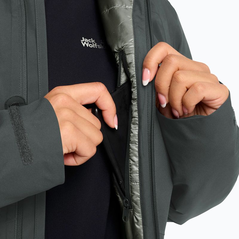 Dámská nepromokavá bunda Jack Wolfskin Heidelstein Ins slate green 4