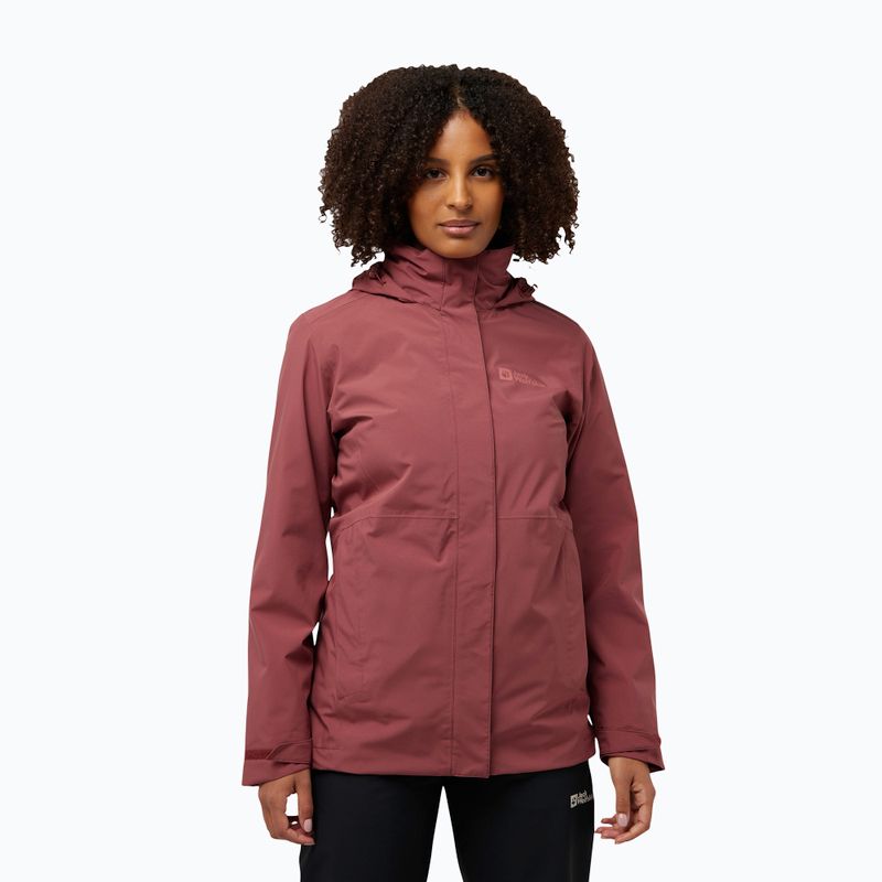 Dámská fleecová mikina Jack Wolfskin Rotwand 3In1 red ochre