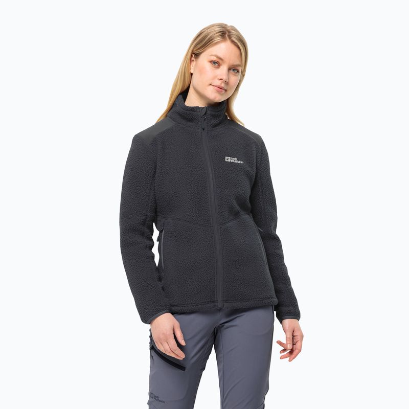 Dámská fleecová mikina Jack Wolfskin Kammweg Pile Fz phantom