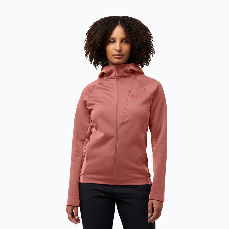 Dámská fleecová mikina Jack Wolfskin Alpgrat mineral red