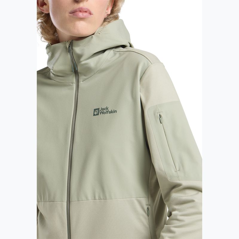 Dámská fleecová mikina  Jack Wolfskin Prelight Trail Hoody mint leaf 5