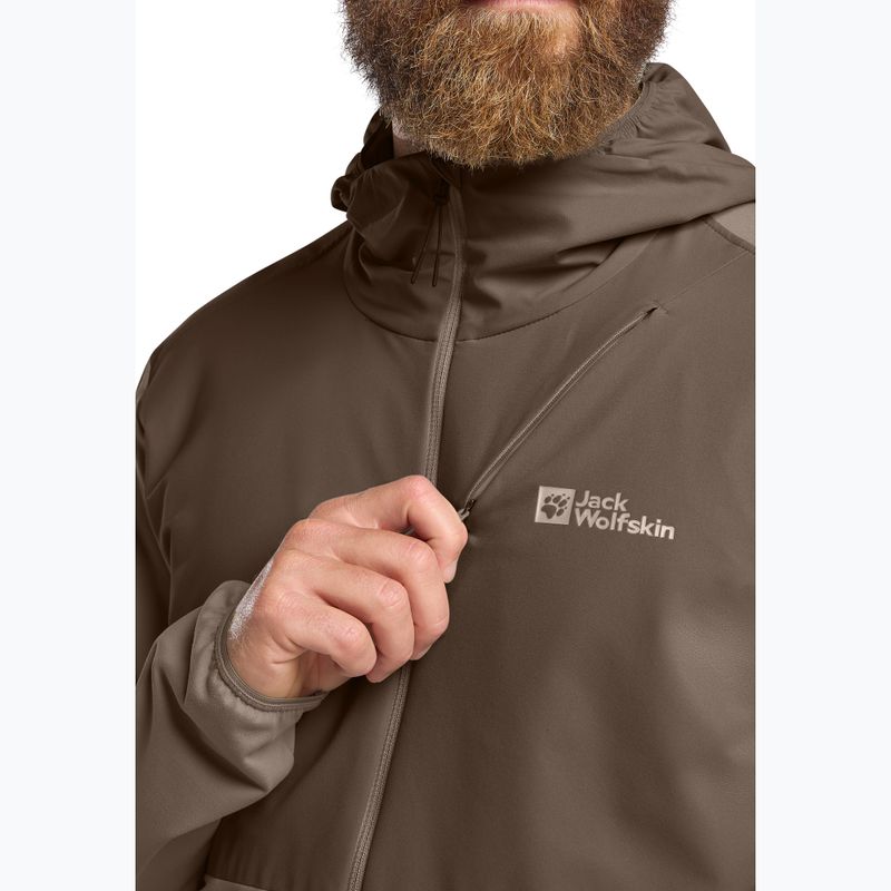 Pánská mikinaJack Wolfskin Prelight Trail Hoody cold coffee 5