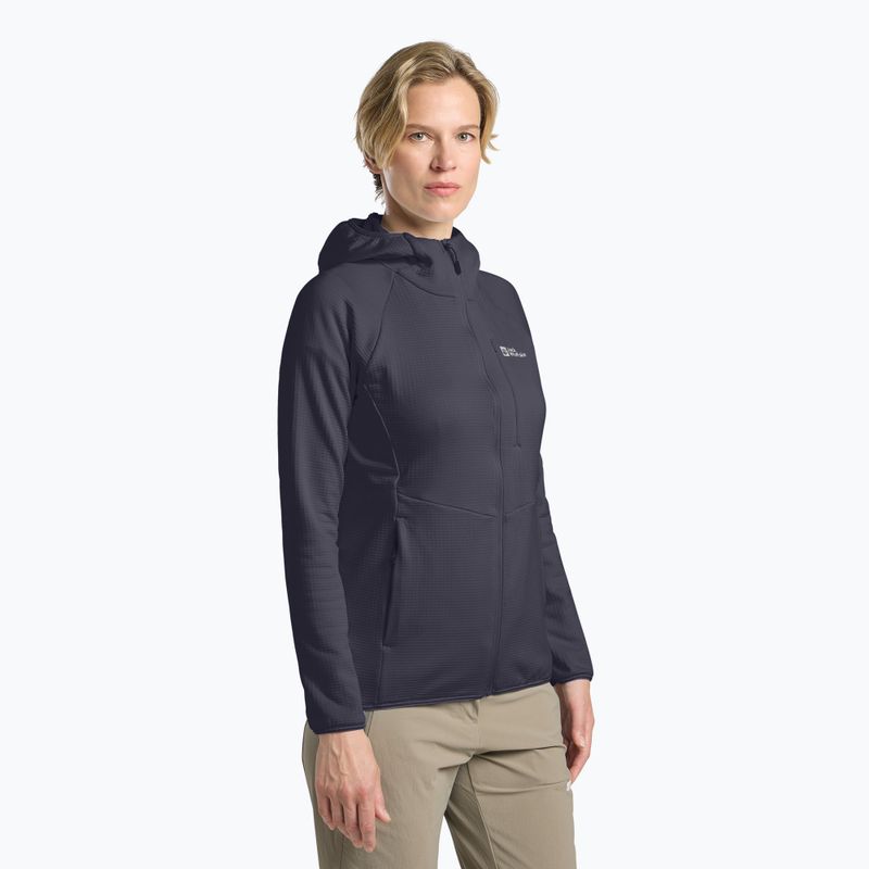 Dámská fleecová mikina Jack Wolfskin Kolbenberg Hooded Full Zip graphite