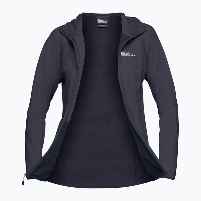 Dámská fleecová mikina Jack Wolfskin Kolbenberg Hooded Full Zip graphite 10