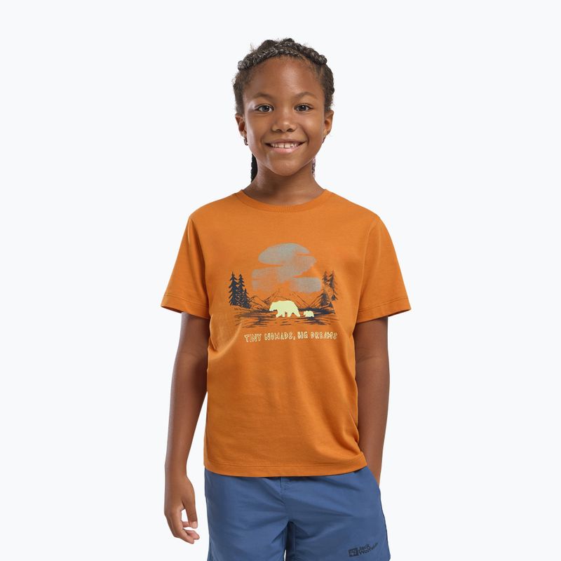 Dětské tričko Jack Wolfskin Graphic Cotton T print soft amber 5