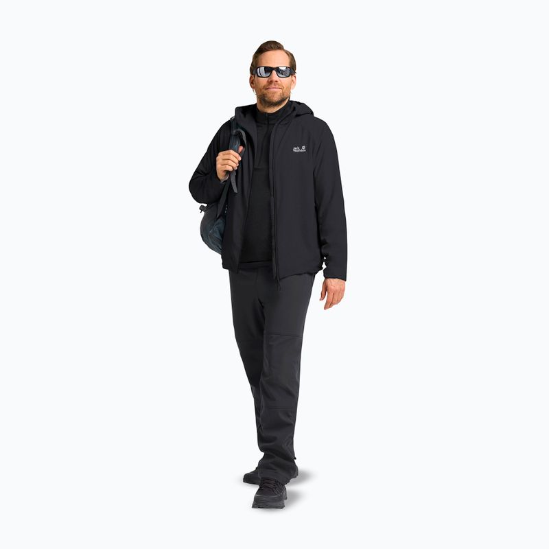 Pánská softshellová bunda Jack Wolfskin Prelight Ins black 2