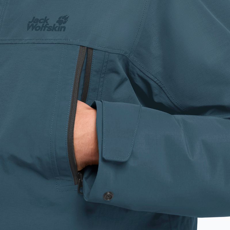 Pánská zateplená bunda Jack Wolfskin Glacier Shield aluminium blue 4