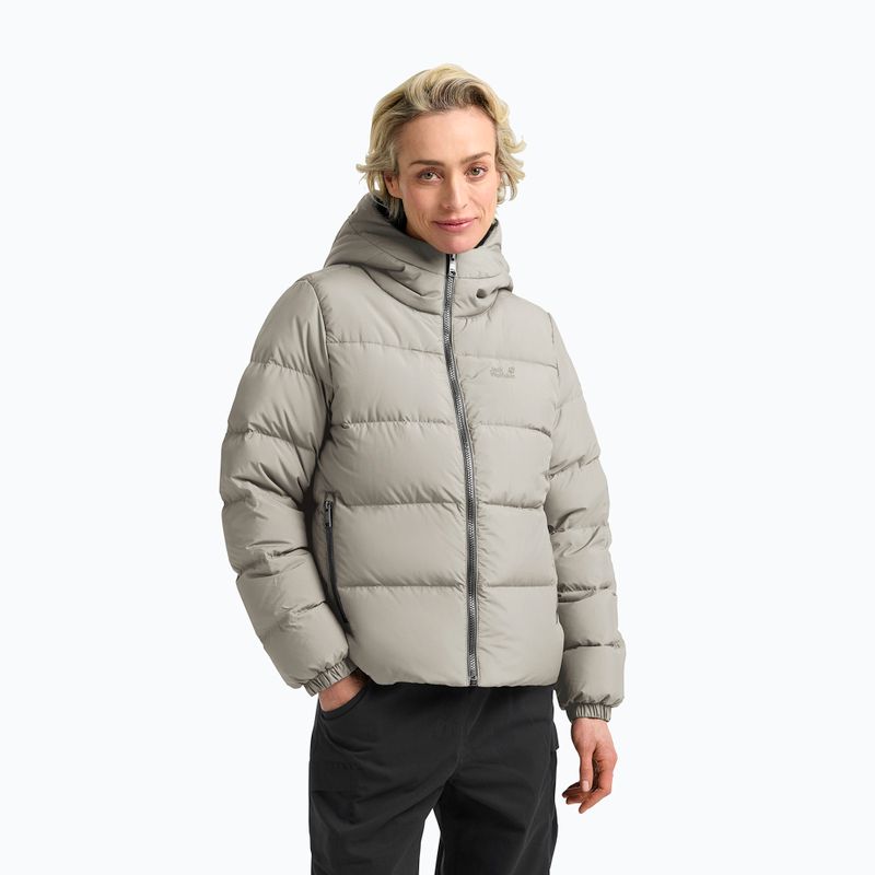 Dámská péřová bunda Jack Wolfskin Frozen Palace pale sand