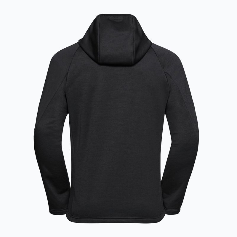Pánská trekingová mikina Jack Wolfskin Peak District Hooded Full Zip black 8