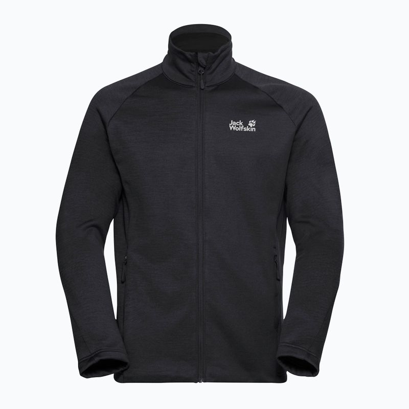 Pánská trekingová mikina Jack Wolfskin Peak District Full Zip black 7
