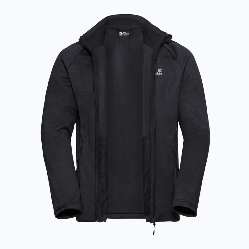 Pánská trekingová mikina Jack Wolfskin Peak District Full Zip black 9