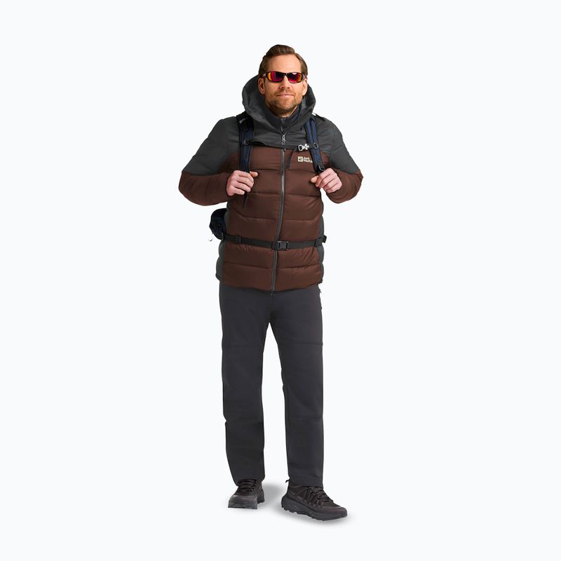 Pánská péřová bunda Jack Wolfskin Nebelhorn Down Hoody hot choc 2