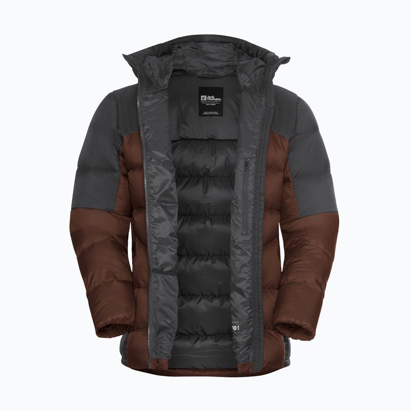 Pánská péřová bunda Jack Wolfskin Nebelhorn Down Hoody hot choc 9