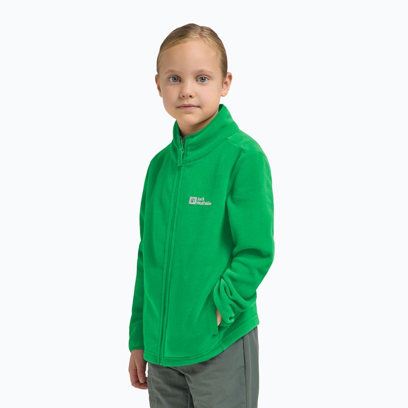Dětská fleece mikina Jack Wolfskin Taunus mystic green 10