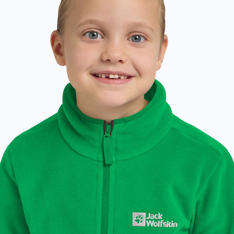 Dětská fleece mikina Jack Wolfskin Taunus mystic green 12