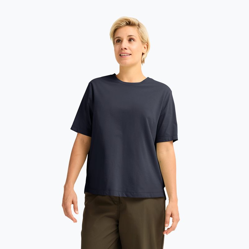 Dámské trekové tričko Jack Wolfskin Travel T dark navy