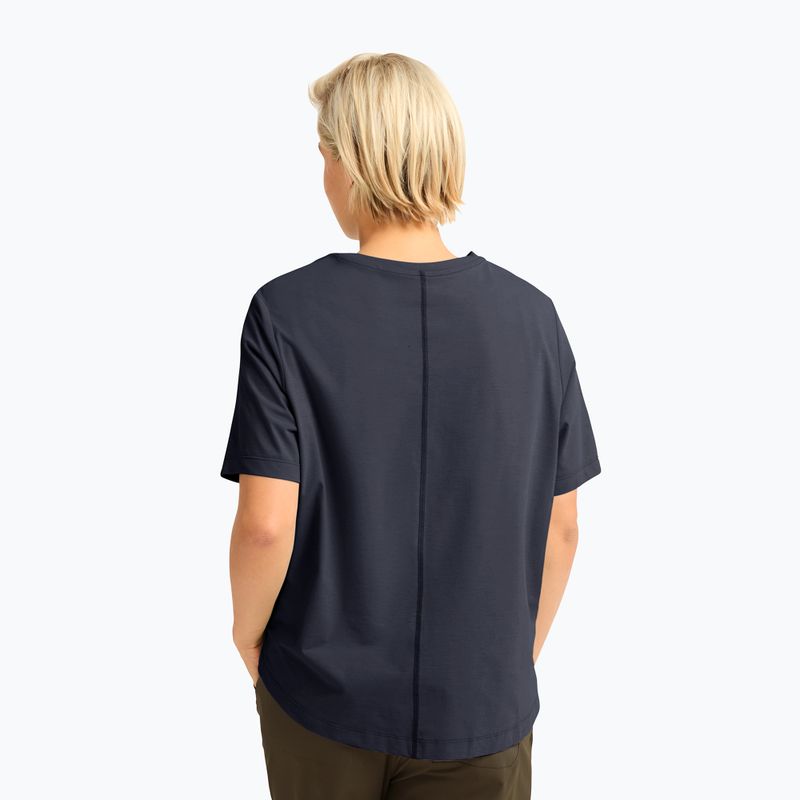 Dámské trekové tričko Jack Wolfskin Travel T dark navy 3