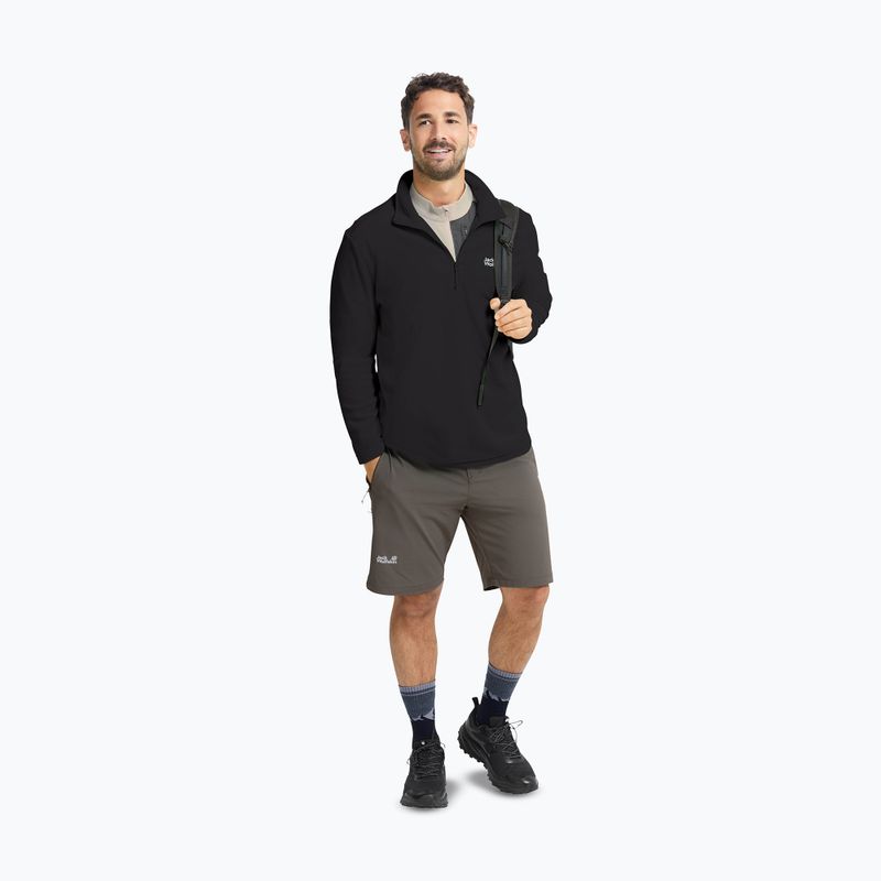 Pánská fleecová mikina Jack Wolfskin Taunus 100 Half Zip black 2