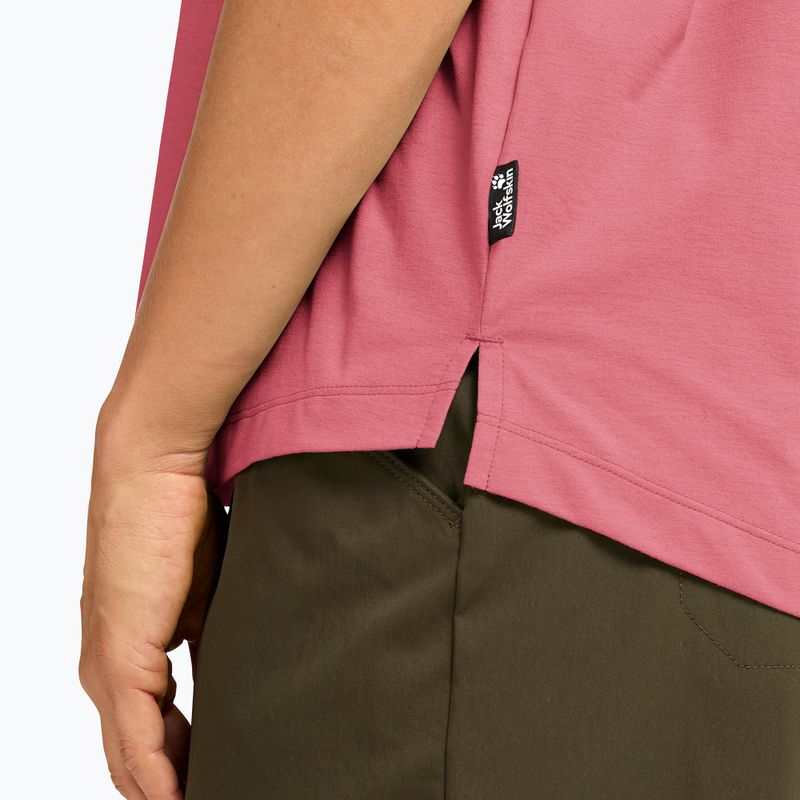 Dámské trekové tričko Jack Wolfskin Travel T evening rose 4