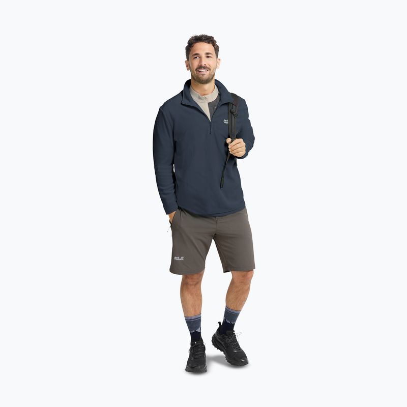 Pánská fleecová mikina Jack Wolfskin Taunus 100 Half Zip midnight sky 2