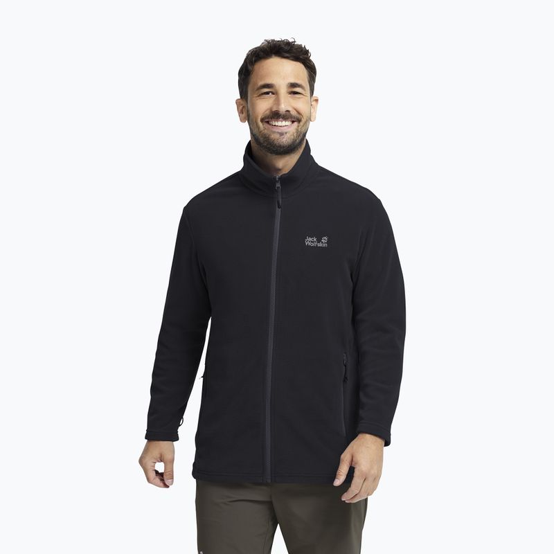 Pánská fleecová mikina Jack Wolfskin Taunus 100 Full Zip black