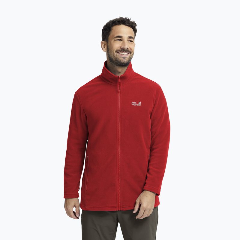 Pánská fleecová mikina Jack Wolfskin Taunus 100 Full Zip siren red
