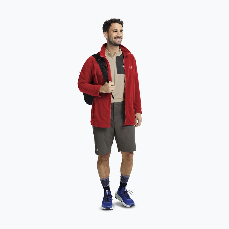 Pánská fleecová mikina Jack Wolfskin Taunus 100 Full Zip siren red 2