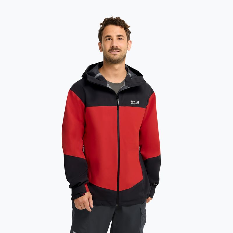 Pánská nepromokavá bunda Jack Wolfskin Rockpaw 3L siren red