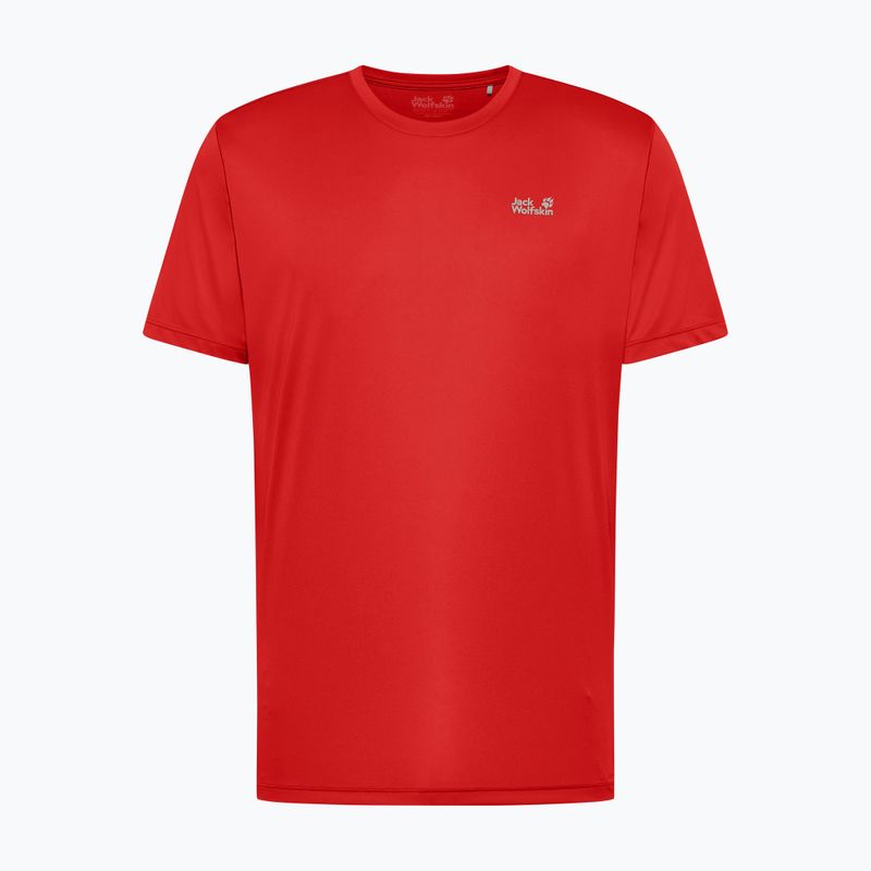 Pánské trekové tričko Jack Wolfskin Tech T siren red 6