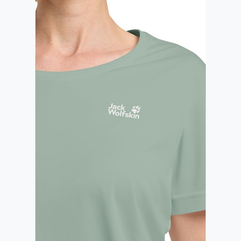 Dámské trekové tričko Jack Wolfskin Tech T green zinnia 5