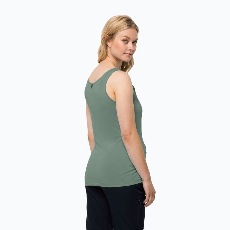 Dámské trekingové tričko Jack Wolfskin Pack & Go Tank zelené 1807283 2