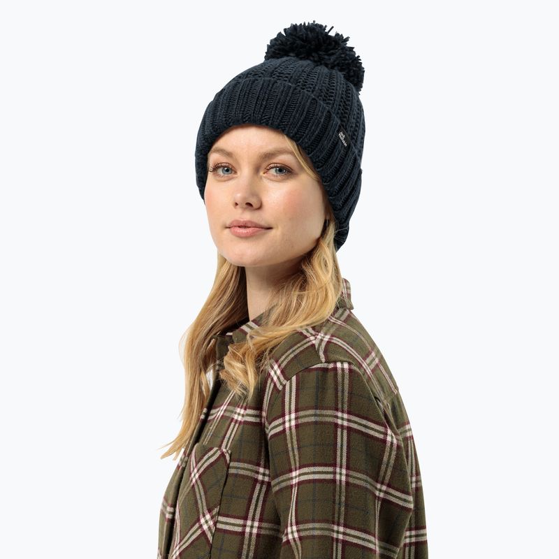 Dámská zimní čepice Jack Wolfskin Highloft Knit night blue 2