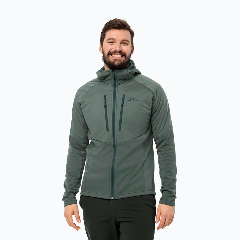 Pánská hybridní bunda Jack Wolfskin Alpgrat Pro Ins Fz hedge green