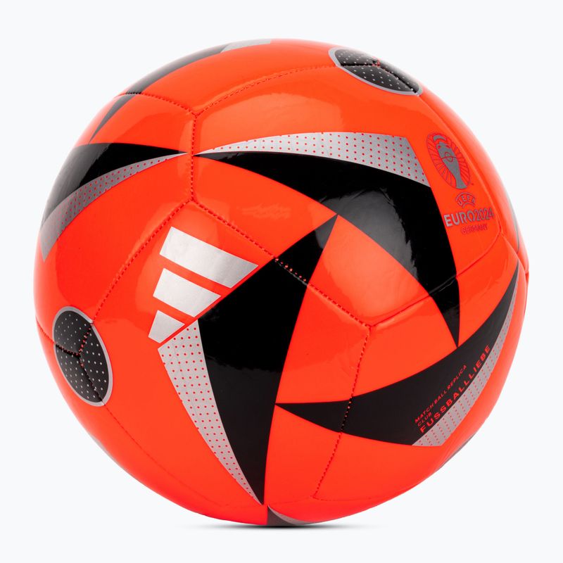 Fotbalový míč adidas Fussballiebe Club Euro 2024 solar red/black/silver metallic velikost 4 2