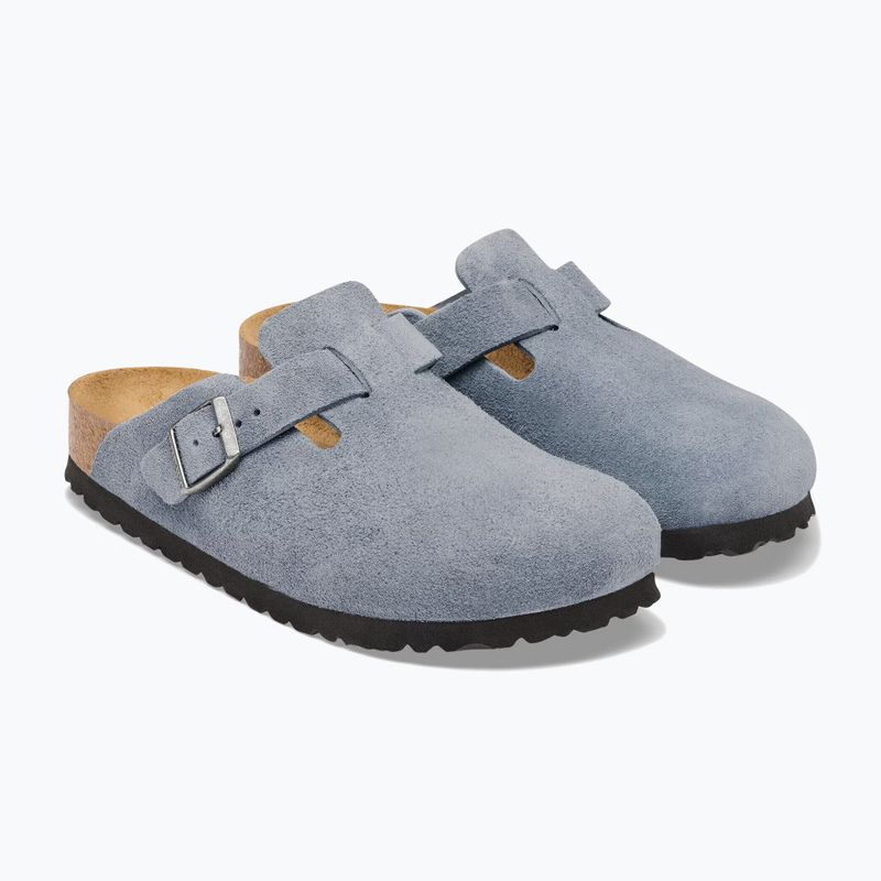 Nazouváky BIRKENSTOCK Boston Suede Leather stone blue 10
