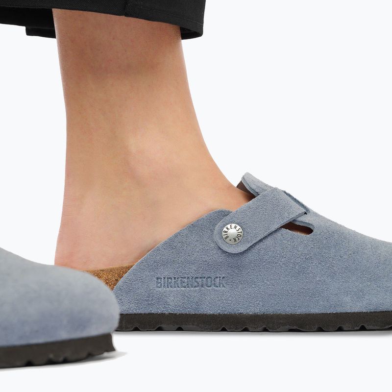 Nazouváky BIRKENSTOCK Boston Suede Leather stone blue 14