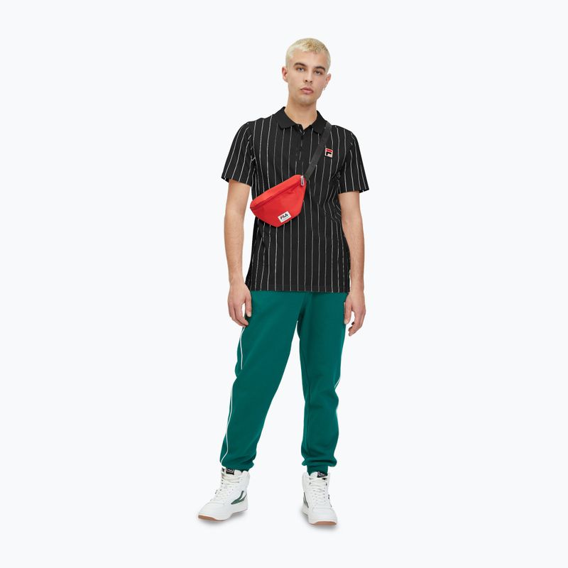 Pánské polo tričko FILA Luckenwalde black/bright white striped 2