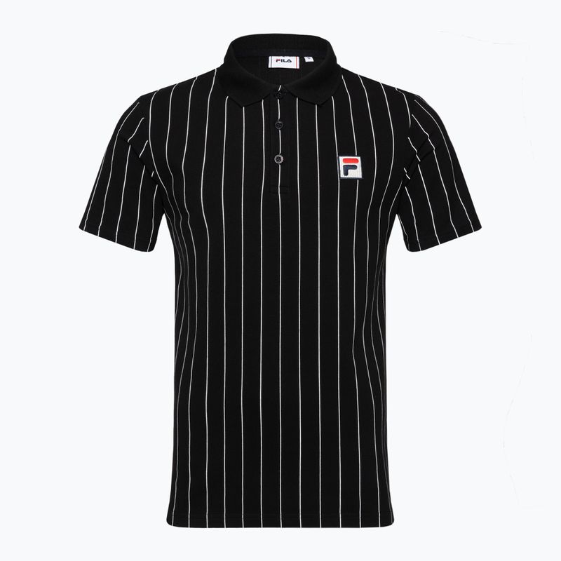 Pánské polo tričko FILA Luckenwalde black/bright white striped 5
