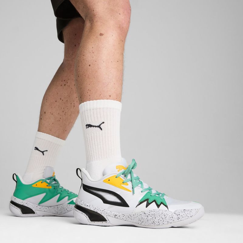 Pánské basketbalové boty  PUMA Genetics Speckle puma black/silver mist/jade frost 4