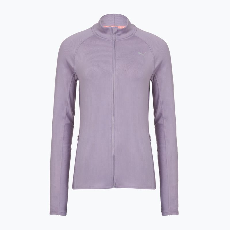 Dámská běžecká mikina PUMA Run For Her Ribbed Full Zip pale plum
