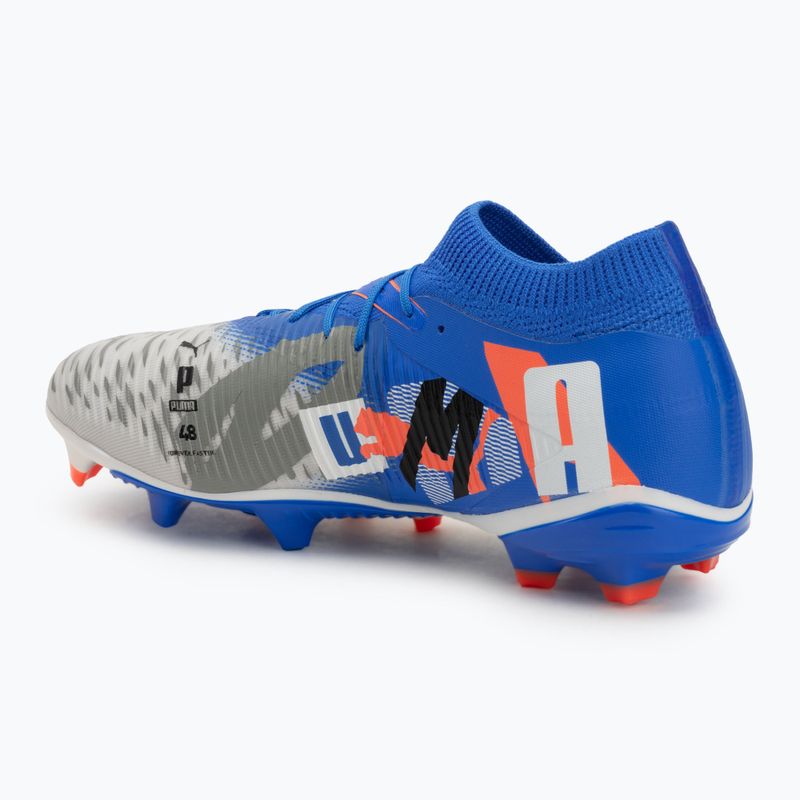 Pánské kopačky PUMA Future 8 Match Forever FG/AG white/ultra blue/feather gray/puma black/glowing red 3